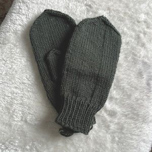 Hand made knit mittens